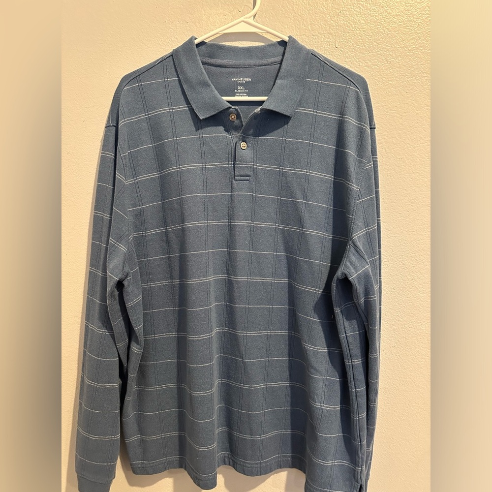 Men’s Van Heusen long sleeve classic fit polo shirt